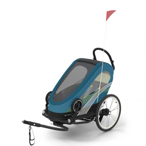 Cybex Zeno Bike Mid Turquoise Спортивная коляска для бега Лыж - Велосипедный прицеп 4in1