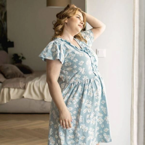 Eevi Linda Koszula Margaretki Niebieska S