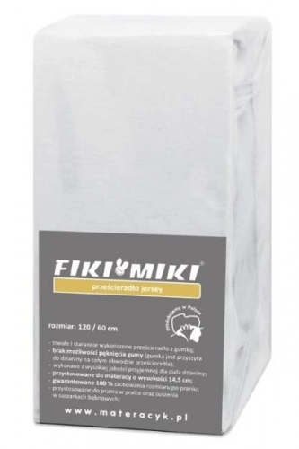 Fiki Miki Materac Lateksowy Antyalergic Covers ML1 120/60/9 cm Box + Prześcieradło Jersey 120x60 Białe GRATIS