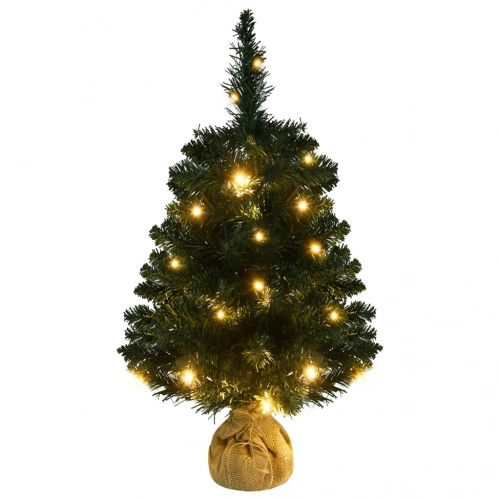 Izgaismota Mākslīgā Ziemassvētku Egle Ar Statīvu, 60 Cm, Pvc Vidaxl