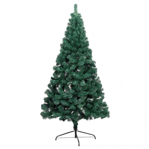 Izgaismota Ziemassvētku Egle Ar Rotājumiem, Zaļa, 120 Cm Vidaxl