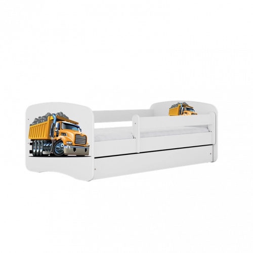 Gulta White Truck bez atvilktnes ar matraci 140x70