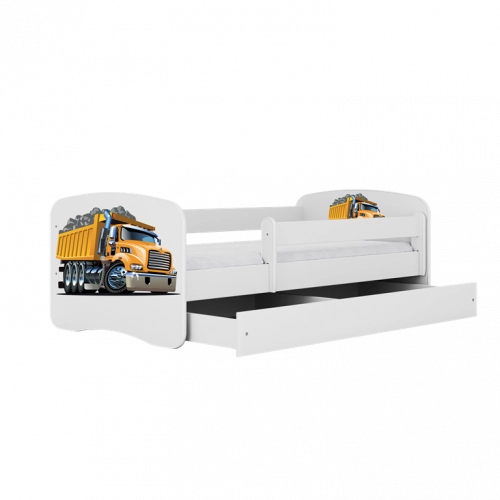 Gulta White Truck bez atvilktnes ar matraci 140x70