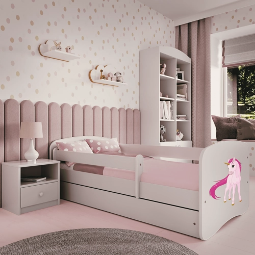 Детская кровать Unicorn с ящиком с матрасом 180x80