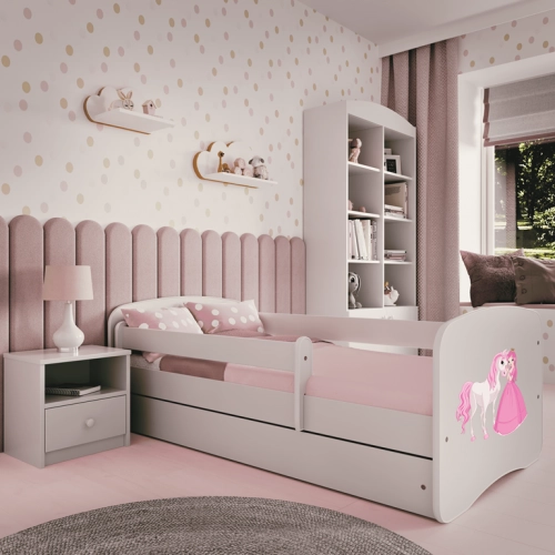 Детская кровать Princess Horse с ящиком с матрасом 180x80