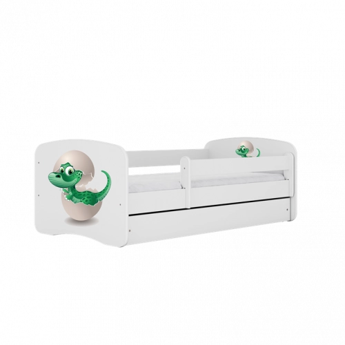 Кровать White Little Dino без ящика с матрасом 140x70
