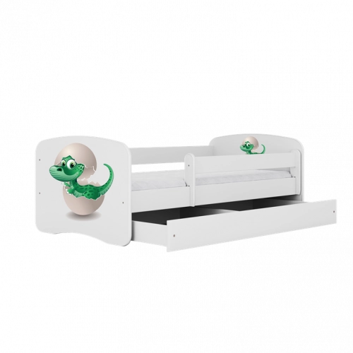 Кровать White Little Dino без ящика с матрасом 140x70