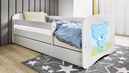 Bērnu gulta Blue Bear ar atvilktni ar matraci 180x80