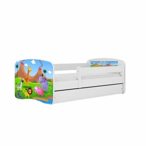 Bērnu gulta Safari ar atvilktni ar matraci 180x80 4o mini