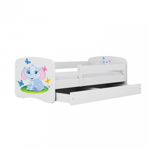 Bērnu gulta Little Elephant ar atvilktni ar matraci 180x80