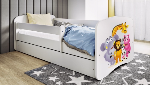 Bērnu gulta Zoo ar atvilktni ar matraci 180x80