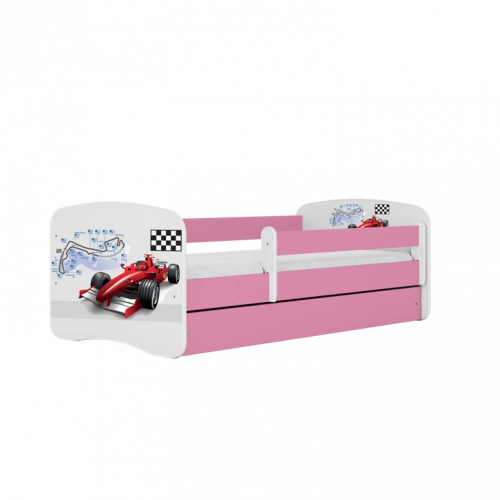 Bērnu gulta Pink Formula bez izvelkamās atvilktnes ar matraci 160x80