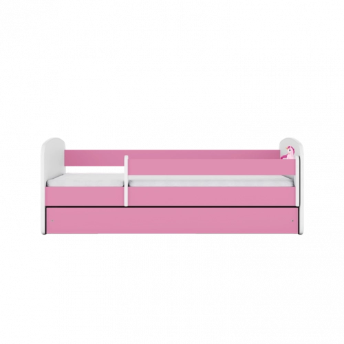 Bērnu gulta Pink Unicorn bez izvelkamās atvilktnes ar matraci 160x80