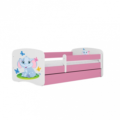 Детская кровать Pink Elephant с ящиком с матрасом 160/80