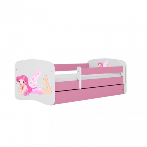 Детская кровать Pink Fairy with Wings без выдвижного ящика матрас 160x80
