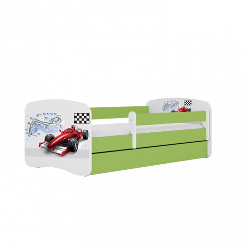 Łóżko babydreams zielone formuła bez szuflady materac 160/80