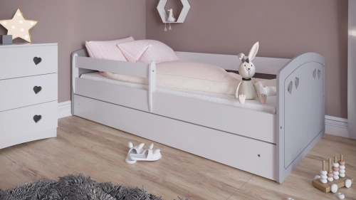 Łóżko Julia mix szary z szufladą materac 140/80