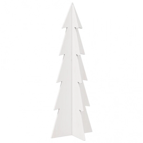 Koka Ziemassvētku Eglīte, Balta, 112 Cm, Priedes Masīvkoks Vidaxl
