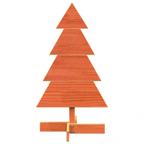 Koka Ziemassvētku Eglīte, Vaska Brūna, 80 Cm, Priedes Masīvkoks Vidaxl