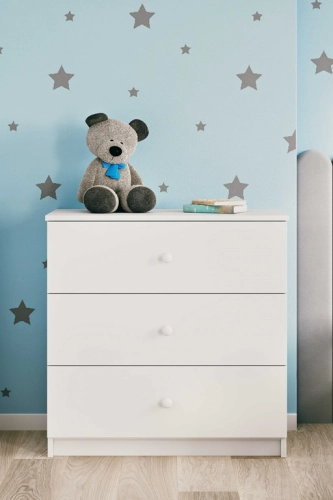 Komoda Babydreams biała bez wzoru