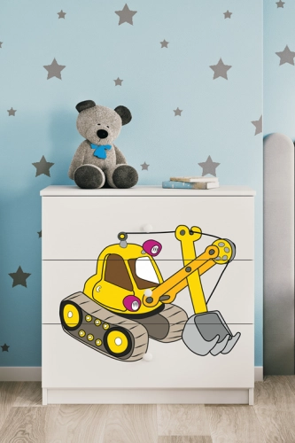 Komoda babydreams biała koparka