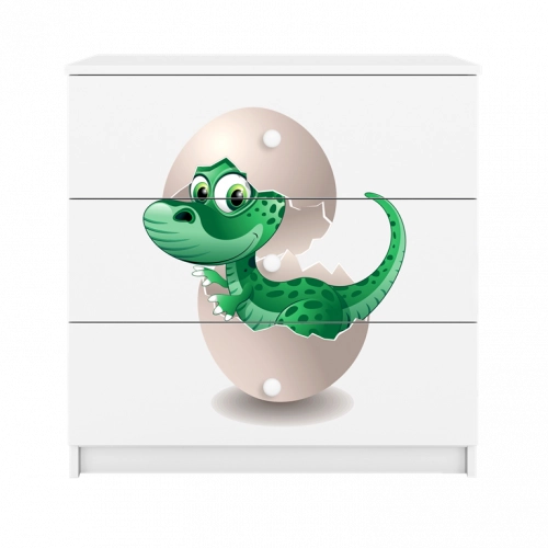 Komoda babydreams biała mały dino