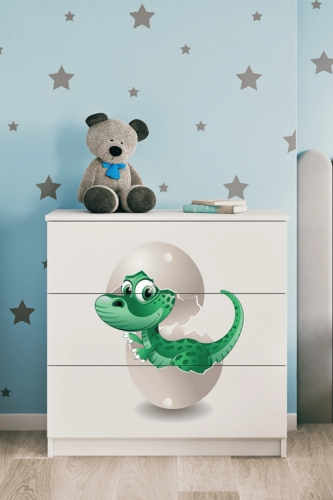 Komoda babydreams biała mały dino