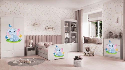 Komoda babydreams biała słonik
