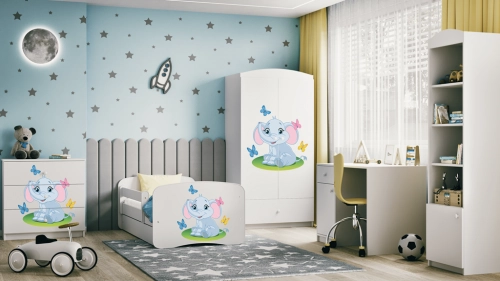 Komoda babydreams biała słonik