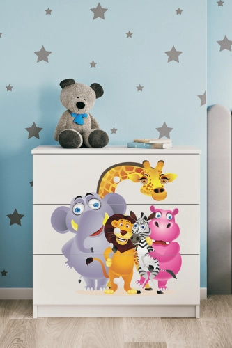 Komoda babydreams biała zoo