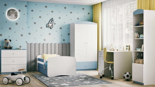 Komoda Babydreams niebieska bez wzoru