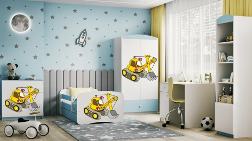 Komoda babydreams niebieska koparka