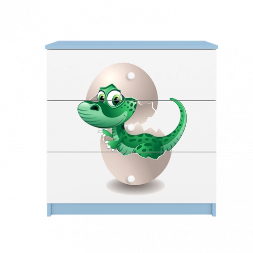 Komoda babydreams niebieska mały dino