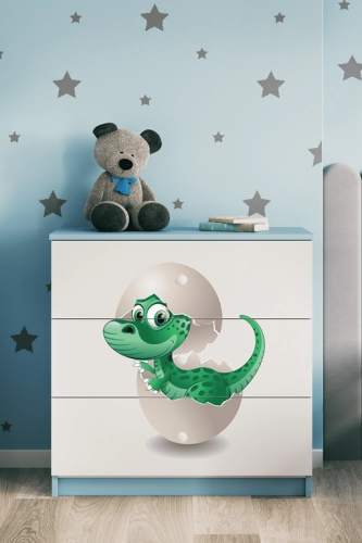 Komoda babydreams niebieska mały dino