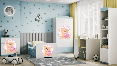 Komoda babydreams niebieska miś motylki