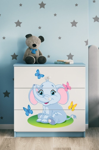 Komoda babydreams niebieska słonik
