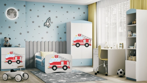 Komoda babydreams niebieska straż pożarna