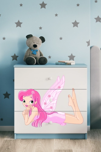 Komoda babydreams niebieska wróżka ze skrzydełkami