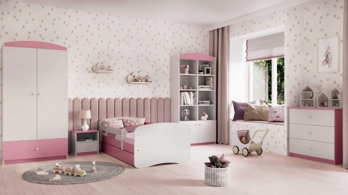 Komoda Babydreams różowa bez wzoru