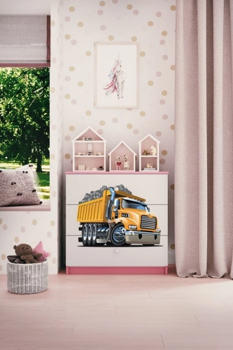 Komoda babydreams różowa ciężarówka