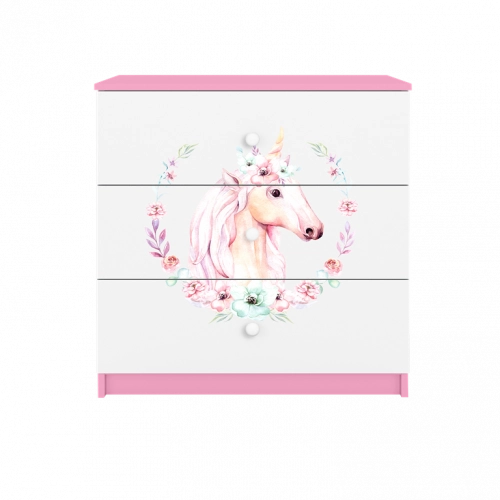 Komoda babydreams różowa konik