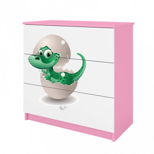 Komoda babydreams różowa mały dino