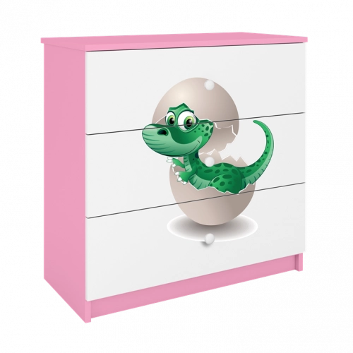 Komoda babydreams różowa mały dino