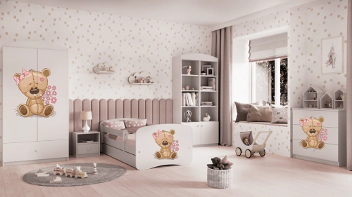 Komoda babydreams różowa miś kwiatki