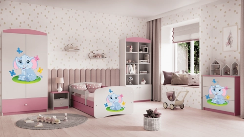 Komoda babydreams różowa słonik