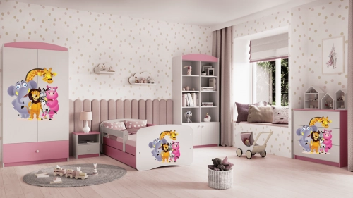Komoda babydreams różowa zoo