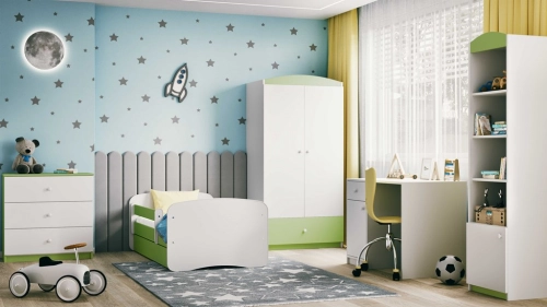 Komoda Babydreams zielona bez wzoru