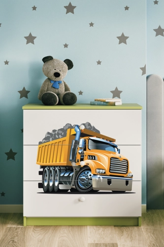 Komoda babydreams zielona ciężarówka