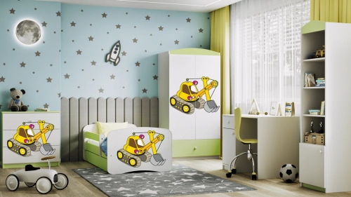 Komoda babydreams zielona koparka