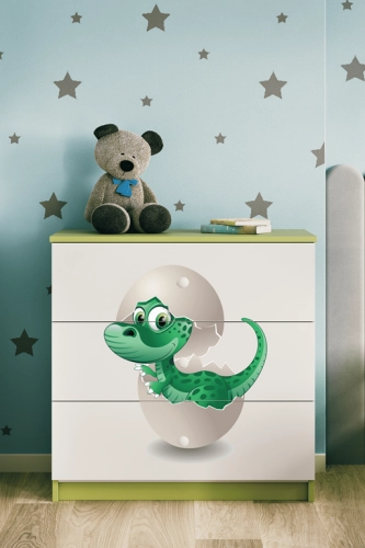Komoda babydreams zielona mały dino